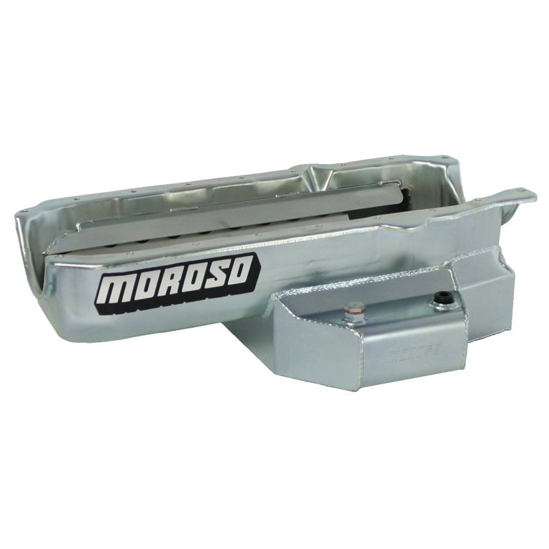 Moroso 86-Up Chevrolet Small Block (w/1 Piece Rear Main Seal) Wet Sump 6qt 6.5in Steel Oil Pan