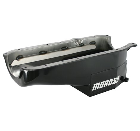 Moroso 86-Up Chevrolet Small Block (w/1 Piece Rear Main Seal) Wet Sump 7qt 7.5in Steel Oil Pan