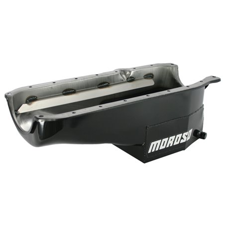 Moroso 86-Up Chevrolet Small Block (w/1 Piece Rear Main Seal) Wet Sump 7qt 7.5in Steel Oil Pan