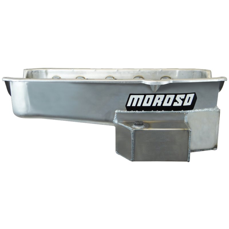Moroso Pre-80 Chevrolet Small Block (w/2 Piece Seal) Road Race Wet Sump 7qt 7.5in Steel Oil Pan