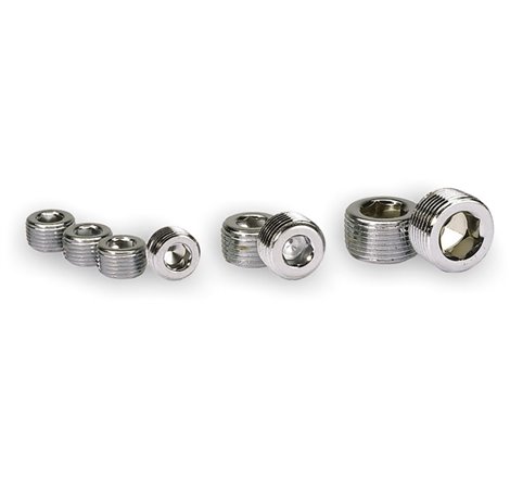 Moroso Chrome Plated Pipe Plugs - 3/8in NPT Thread - 4 Pack