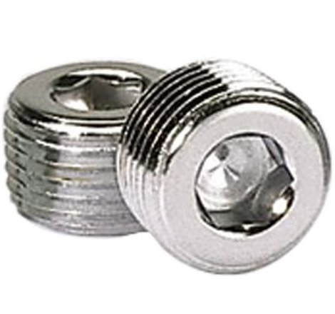 Moroso Chrome Plated Pipe Plugs - 1/2in NPT Thread - 2 Pack