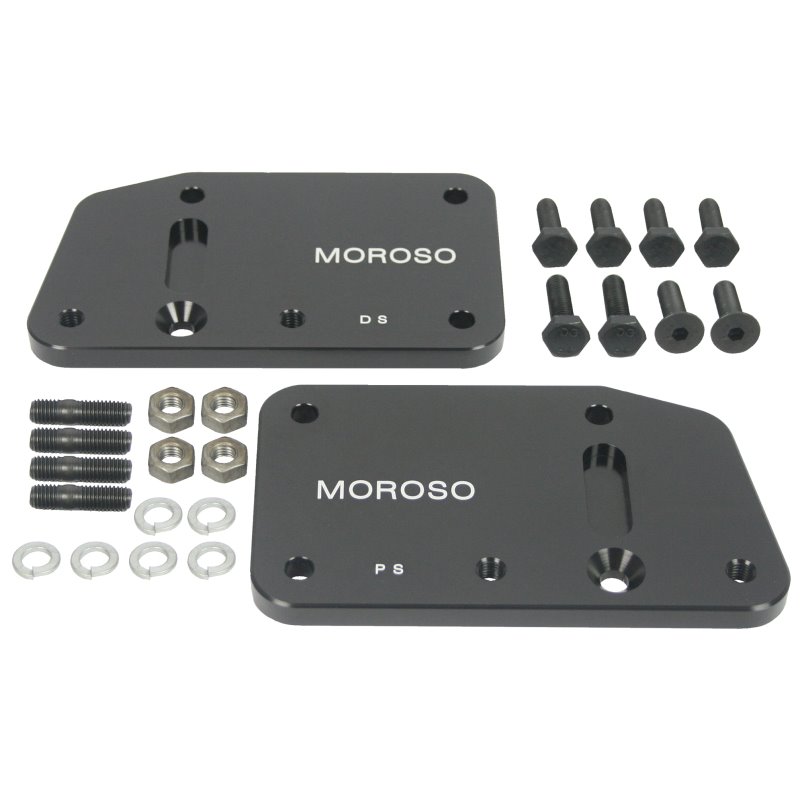 Moroso GM LS-1 Motor Mount Adapter Plate w/Hardware - Steel - 2 Pack