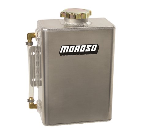 Moroso Universal Coolant Expansion Tank - Integral Mounting Bracket - 4qt