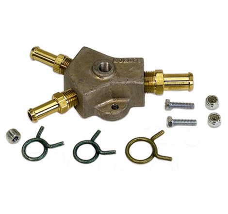 Moroso Universal Fuel Block Kit - 1/2in Hose Inlet w/Two 3/8in Hose Outlets
