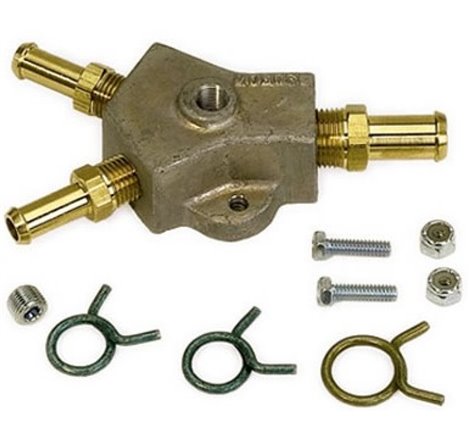 Moroso Universal Fuel Block Kit - 1/2in Hose Inlet w/Two 1/2in Hose Outlets