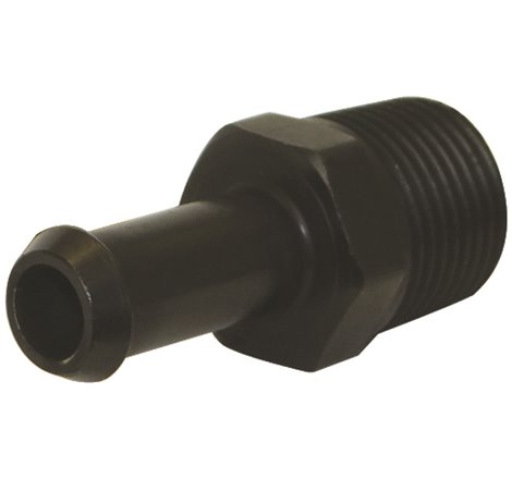 Moroso Air/Oil Separator Fuel Line Fitting - 3/8in to 3/8in Hose - Straight - Black - Single