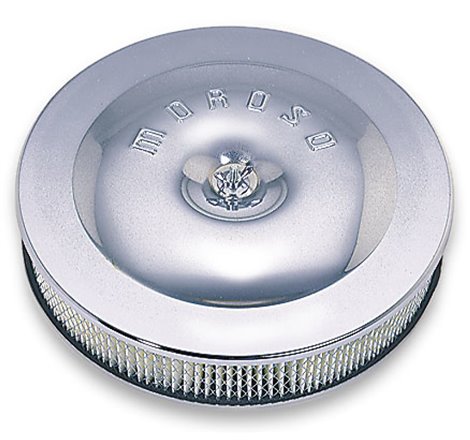 Moroso Race/Street Air Cleaner - 11-1/2in x 2-3/8in Filter - Steel - Chrome Plated