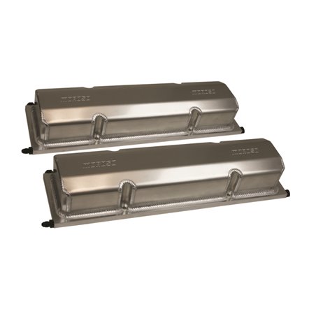 Moroso Chevrolet Small Block (w/13 to 23 Degree Standard Heads) Valve Cover w/Oilers - Alum - Pair