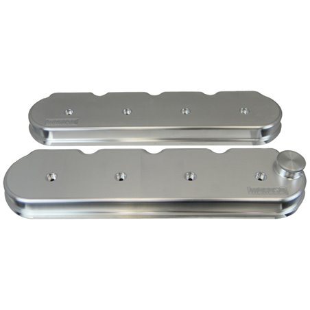 Moroso Chevrolet Small Block Valve Cover - 1 Cover w/2 Breathers - No Logo - Polished Alum - Pair