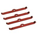 Moroso Chevrolet Small Block Valve Cover Hold Downs - Steel - Red Powder Coat - Set of 4