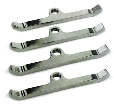 Moroso Ford Valve Cover Hold Downs - Steel - Chrome Plated - Set of 4