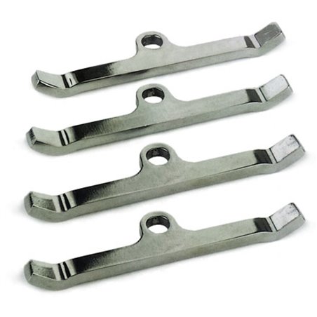 Moroso Ford Valve Cover Hold Downs - Steel - Chrome Plated - Set of 4