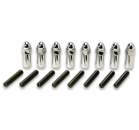 Moroso Chevrolet Small Block (w/1/2in-20 Hold Downs) Valve Cover Acorn Nuts - Chrome - Set of 8
