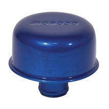 Moroso Valve Cover Breather - 1.22in Diameter - One Piece Push-In Type - Blue Powder Coat