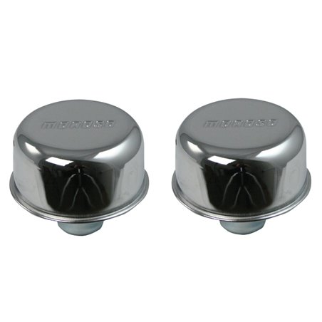 Moroso Valve Cover Breather - 1.22in Diameter - One Piece Push-In Type - Chrome Plated - 2 Pack
