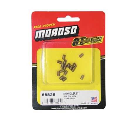 Moroso Spring Oiler Jets - .015in Diameter Orifice - 16 Pack