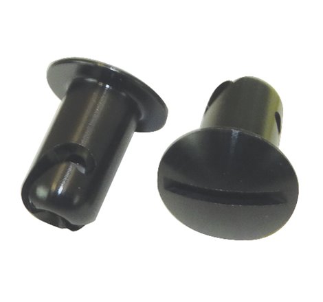 Moroso Quick Fastener - Oval Head - 7/16in x .550in - Aluminum - Black - 10 Pack