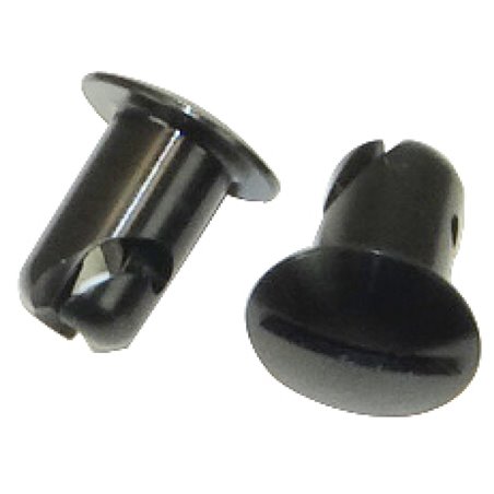Moroso Quick Fastener - Oval Head - 7/16in x .450in - Aluminum - Black - 10 Pack