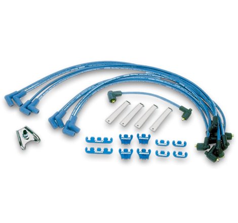 Moroso Chevrolet Small Block Ignition Wire Dress-Up Kit - Pre-HEI - Blue Max - Spiral Core