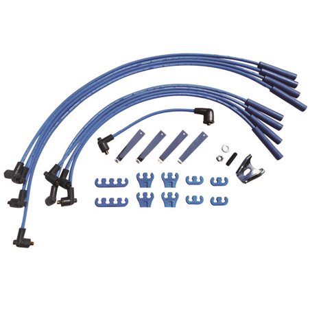 Moroso Chevrolet Big Block Ignition Wire Dress-Up Kit - Pre-HEI - Blue Max - Spiral Core