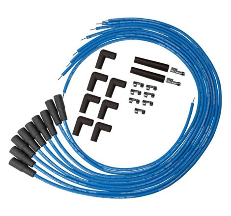 Moroso Universal Ignition Wire Set - Blue Max - Spiral Core - Unsleeved - 90 Degree - Blue