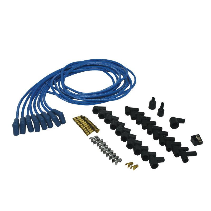 Moroso Universal Ignition Wire Set - Blue Max - Spiral Core - Unsleeved - 90 Degree - Blue