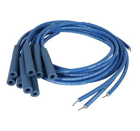Moroso Universal Ignition Wire Set - Blue Max - Spiral Core - Unsleeved - Straight - Blue