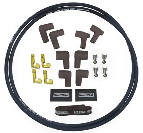 Moroso Ignition Coil Wire Kit - Ultra 40 - Sleeved - 4ft - Black