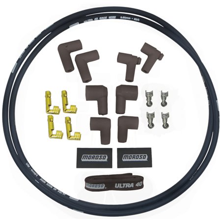 Moroso Ignition Coil Wire Kit - Ultra 40 - Sleeved - 4ft - Black