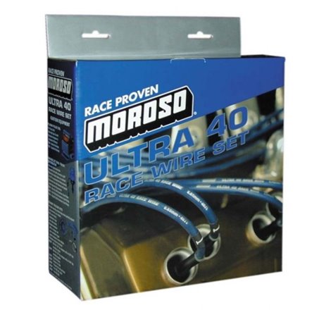 Moroso Chevrolet Small Block Ignition Wire Set - Ultra 40 - Unsleeved - Non-HEI - Over Valve - Black