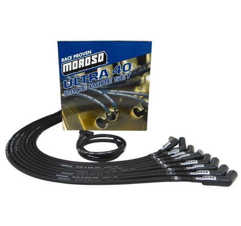 Moroso Chevrolet Big Block Ignition Wire Set - Ultra 40 - Unsleeved - HEI - 135 Degree - Black