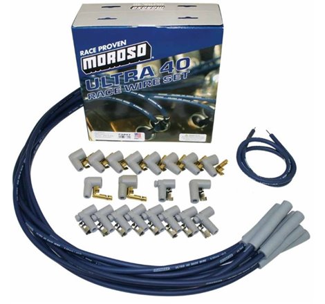 Moroso Universal Ignition Wire Set - Ultra 40 - Straight - Blue
