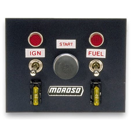 Moroso Toggle Switch Panel - Oval Track - 4in x 5in - Two On/Off Switches