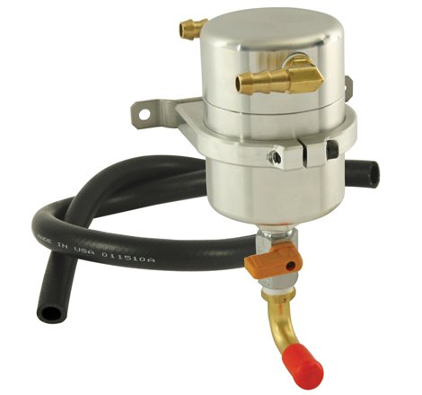 Moroso Universal Air/Oil Separator Catch Can - Large Body - 90 Degree Inlet/Outlet Fittings