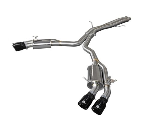 aFe 18-20 Audi RS5 Coupe MACH Force-Xp 3in to 2.5in 304 SS Axle-Back Exhaust System (Quad Black Tip)