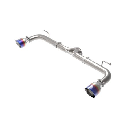 aFe Takeda 2-1/2in 304 SS Axle-Back Exhaust w/ Blue Flame Tips 14-18 Mazda 3 L4 2.0L/2.5L