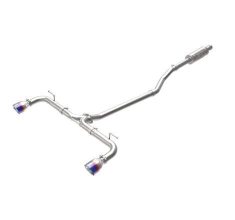 aFe Takeda 2-1/2in 304 SS Cat-Back Exhaust w/ Blue Flame Tips 14-18 Mazda 3 L4 2.0L/2.5L