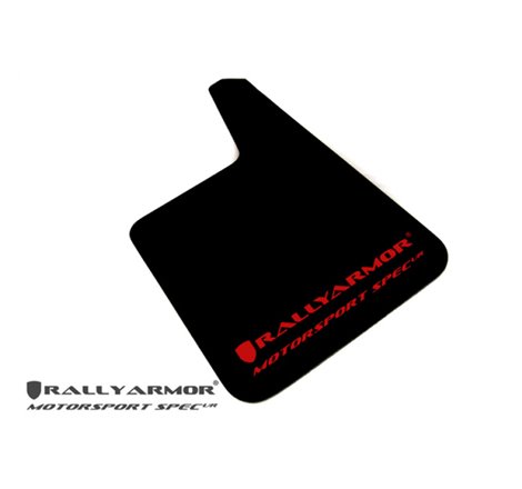 Rally Armor Universal Fit (No Hardware) Motorsport Spec Black UR Mud Flap Red Logo