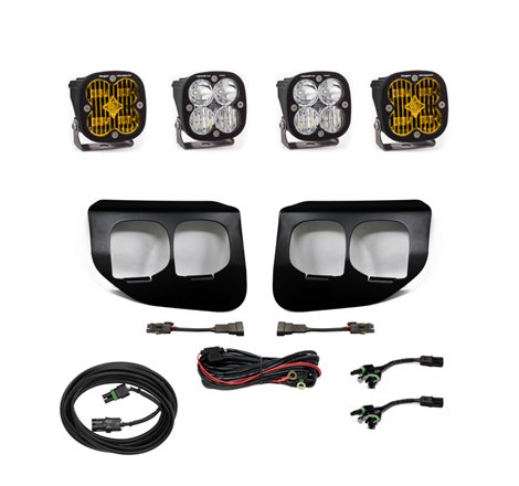 Baja Designs Ford Super Duty (20-On) Fog Lights Dual FPK Amber SAE/Pro DC Baja Designs