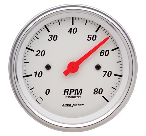 Autometer Arctic White 3 3/8in 8k RPM In Dash Tachometer