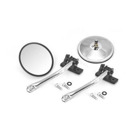 Rugged Ridge 97-18 Jeep Wrangler Stainless Steel Round Quick Release Mirror Relocation Kit