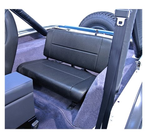 Rugged Ridge Standard Rear Seat Black Denim 55-95 Jeep CJ / Jeep Wrangler