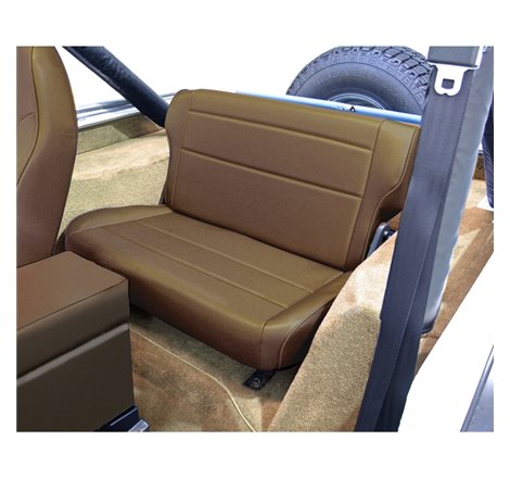 Rugged Ridge Fold & Tumble Rear Seat Nutmeg 76-95 Jeep CJ / Jeep Wrangler