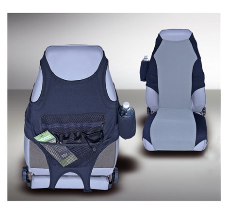 Rugged Ridge Fabric Seat Protectors Black/Gray 76-06 CJ / Jeep Wrangler