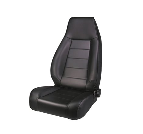 Rugged Ridge High-Back Front Seat Reclinable Black Denim 76-02 CJ&W