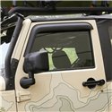 Rugged Ridge Window Visors Matte Black 07-18 2-Door Jeep Wrangler