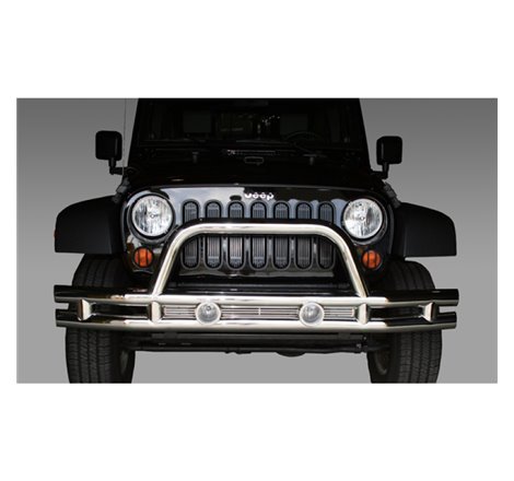 Rugged Ridge 3-In Front Tube Bumper Stainless 07-18 Jeep Wrangler