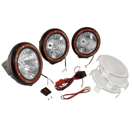 Rugged Ridge 5-In Round HID Off-road Light Kit Black Composite Hou