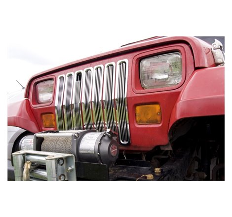 Rugged Ridge Billet Grille Inserts Chrome 87-95 Jeep Wrangler YJ